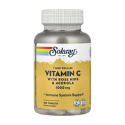 Solaray, Timed Release Vitamin C with Rose Hip & Acerola, 1,000 mg, 100 Tablets front packaging view
