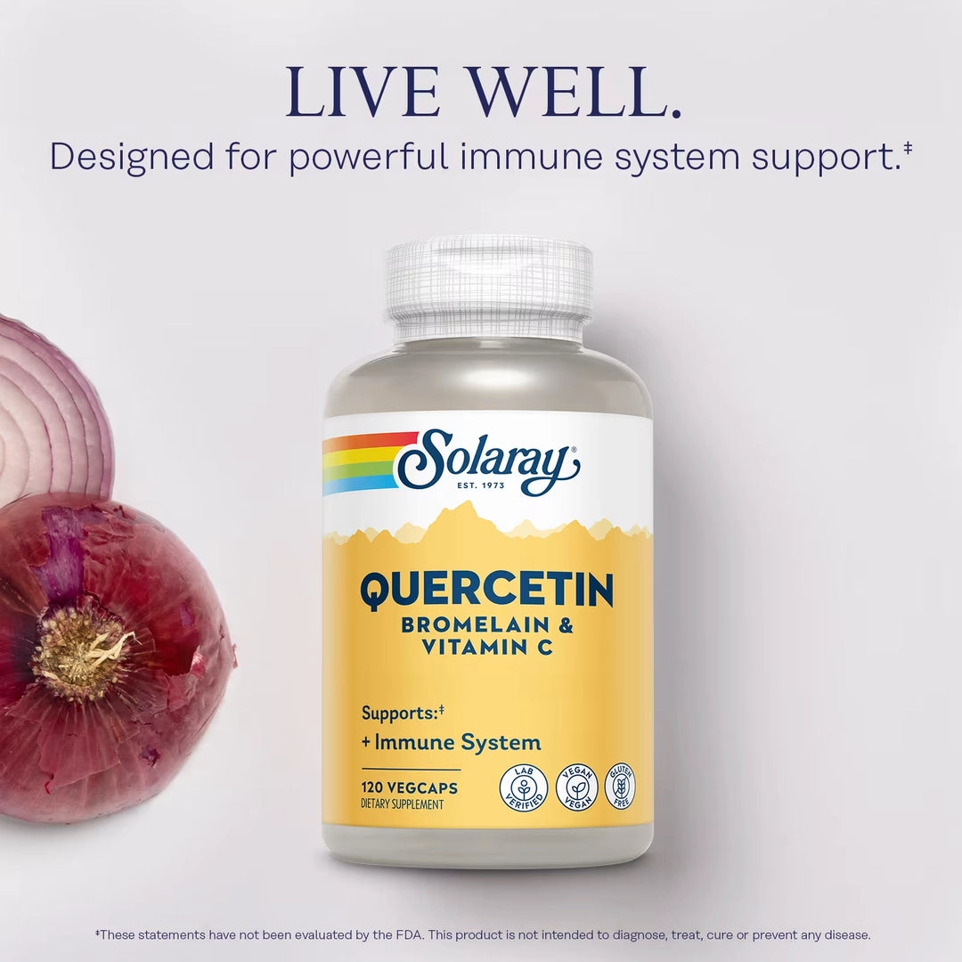 Solaray, Quercetin, Bromelain & Vitamin C, 120 VegCaps