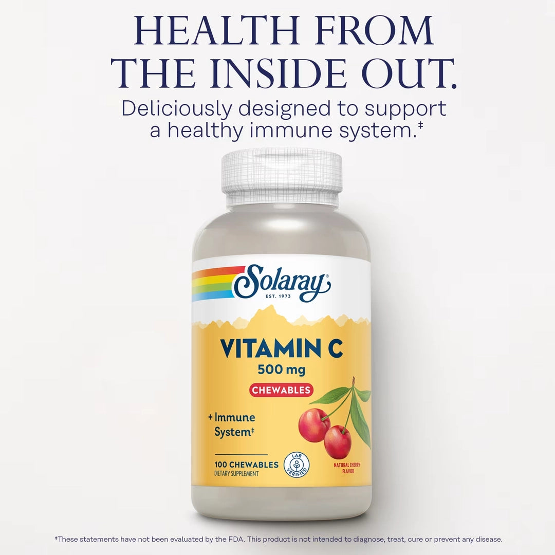 Solaray, Vitamin C Chewables, Natural Cherry, 100 Chewables