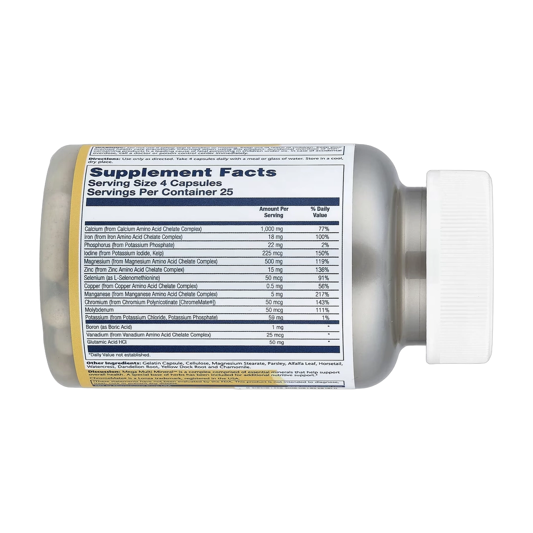 Solaray, Mega Multi Mineral™, 100 Capsules