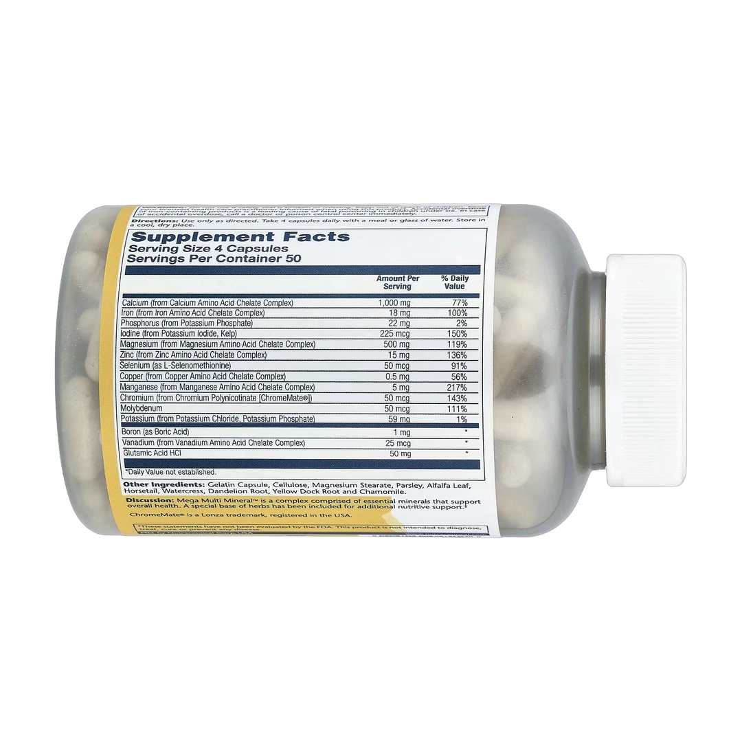 Solaray, Mega Multi Mineral™, 200 Capsules