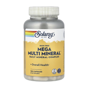 Solaray, Mega Multi Mineral, Iron Free, 100 Capsules