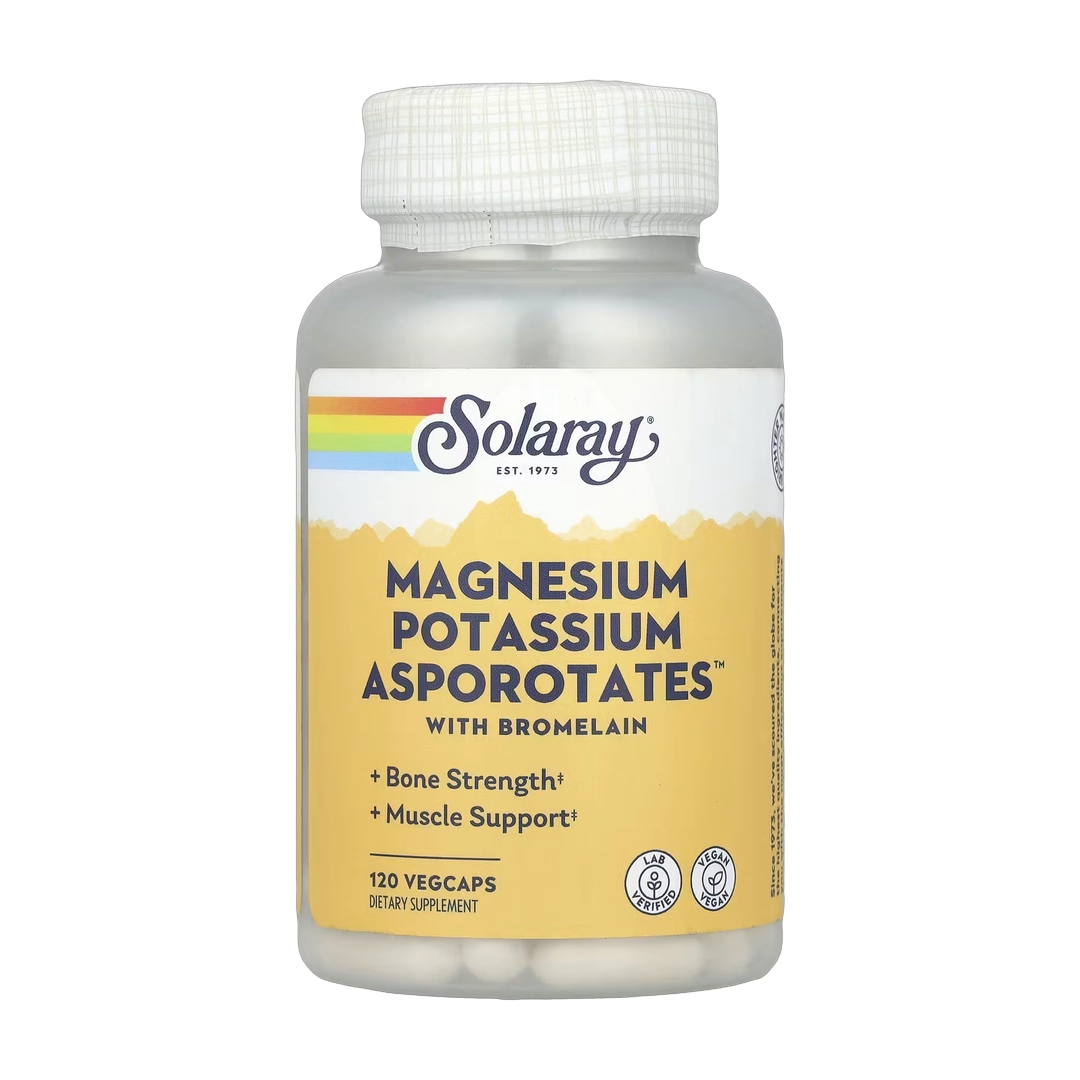 Solaray, Magnesium Potassium Asporotates™ With Bromelain, 120 VegCaps