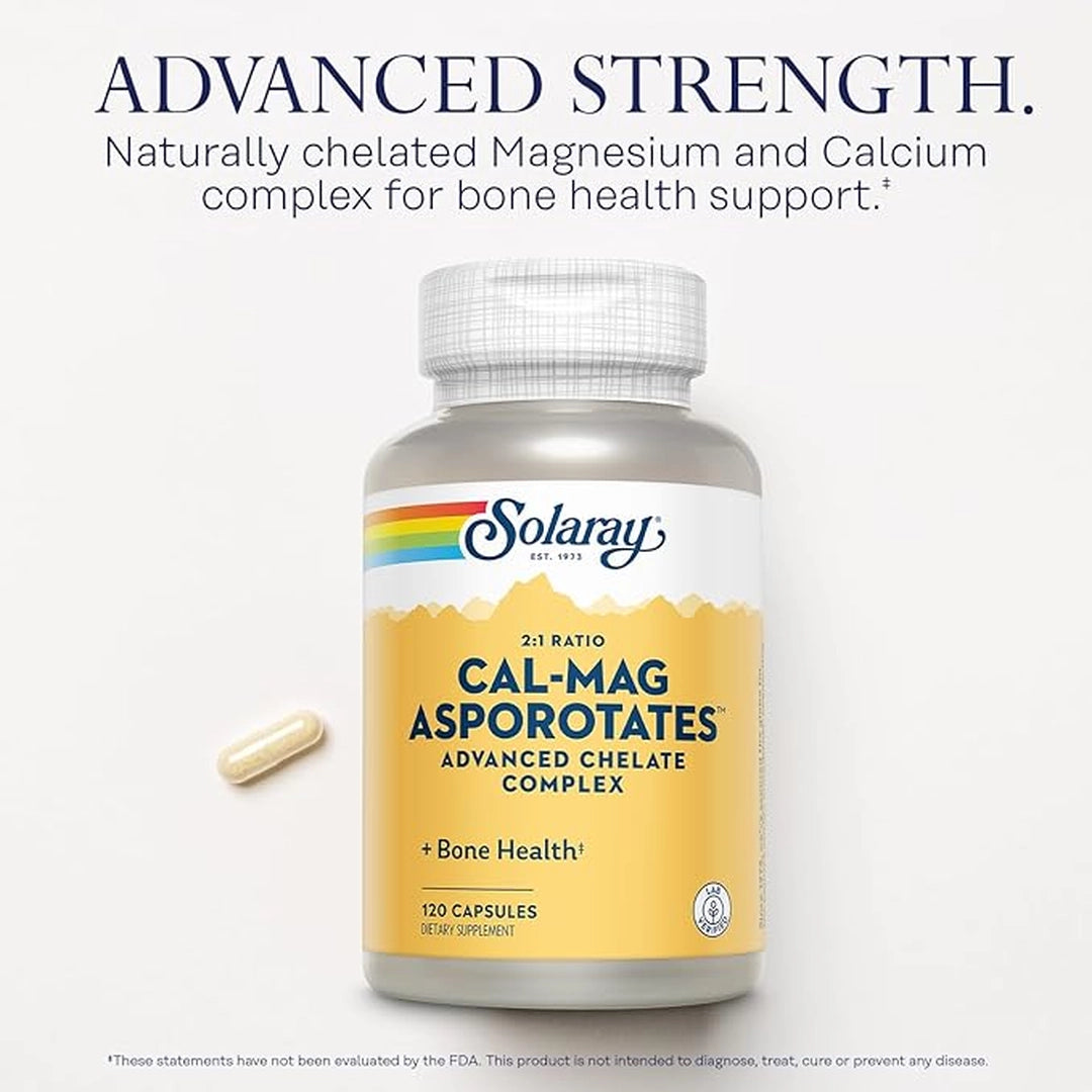 Solaray, Calcium and Magnesium Asporotate, 120 Capsules
