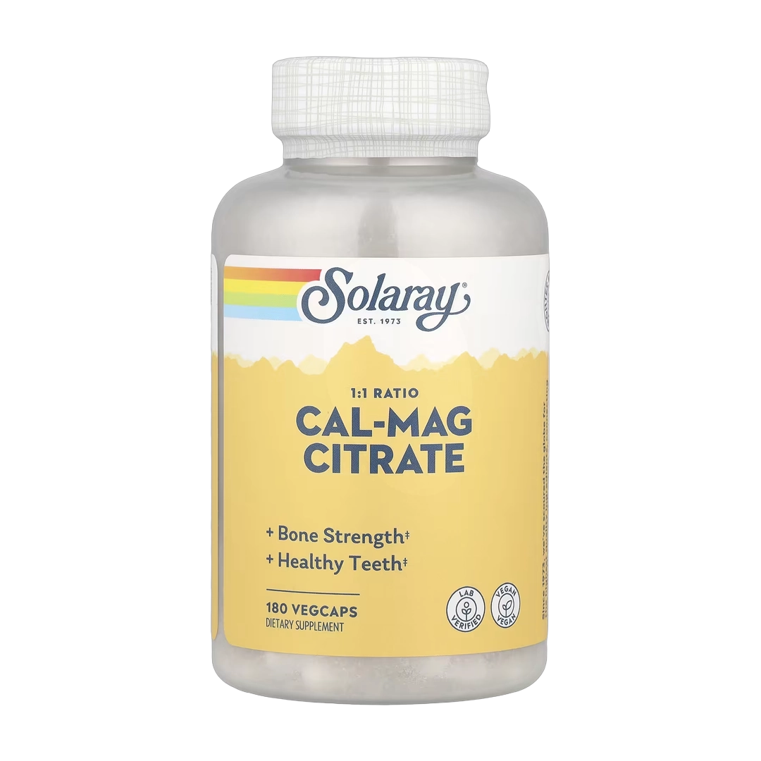 Solaray, Cal-Mag Citrate, 1:1 Ratio, 180 VegCaps