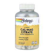 Solaray, Cal-Mag Citrate with Vitamin D-2, 180 VegCaps