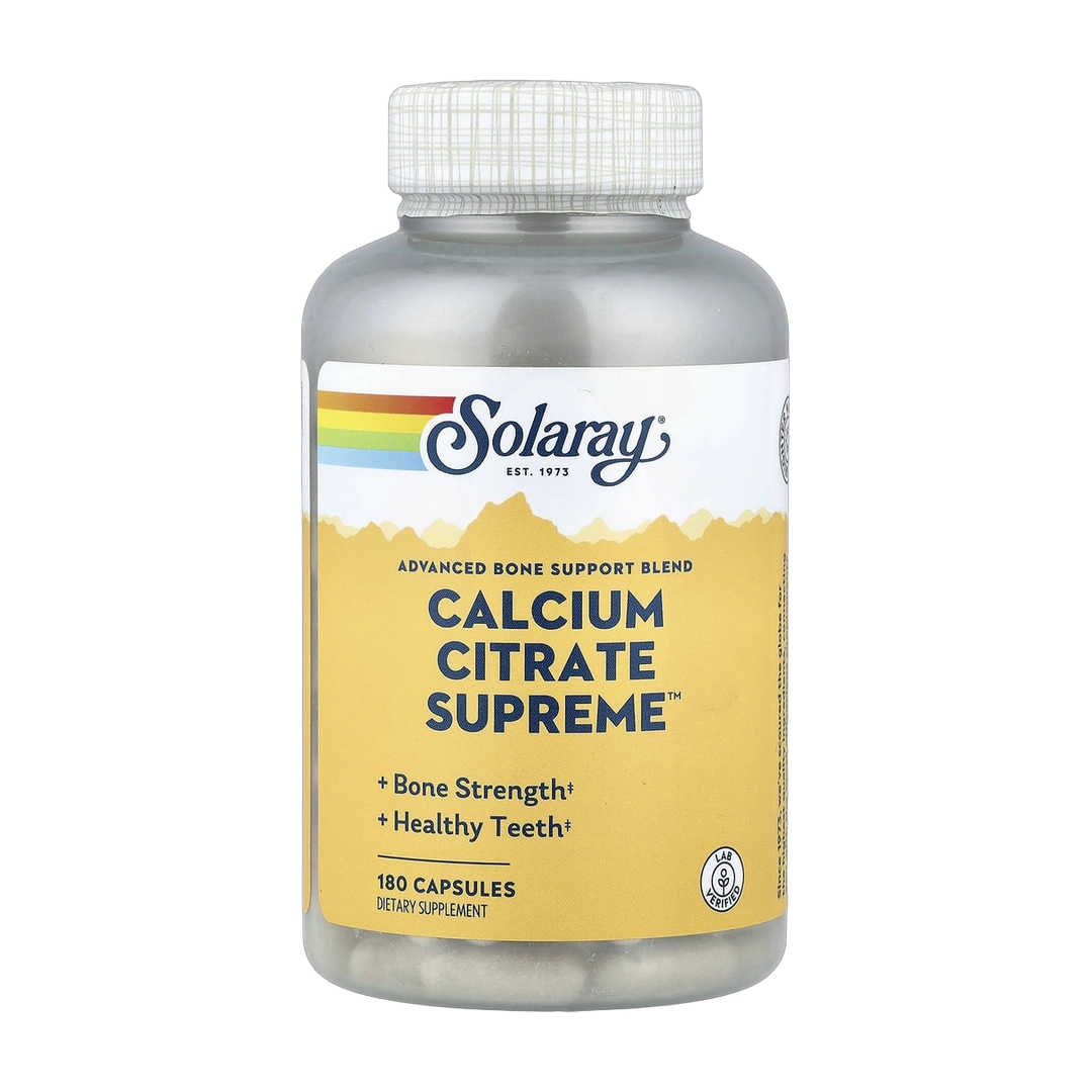 Solaray, Calcium Citrate Supreme, 180 Capsules front packaging view