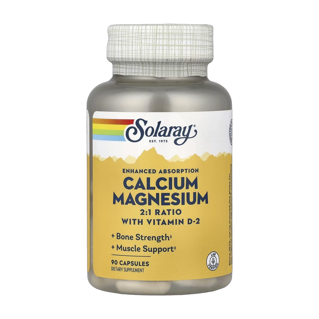 Solaray, Enhanced Absorption, Calcium Magnesium, 90 Capsules