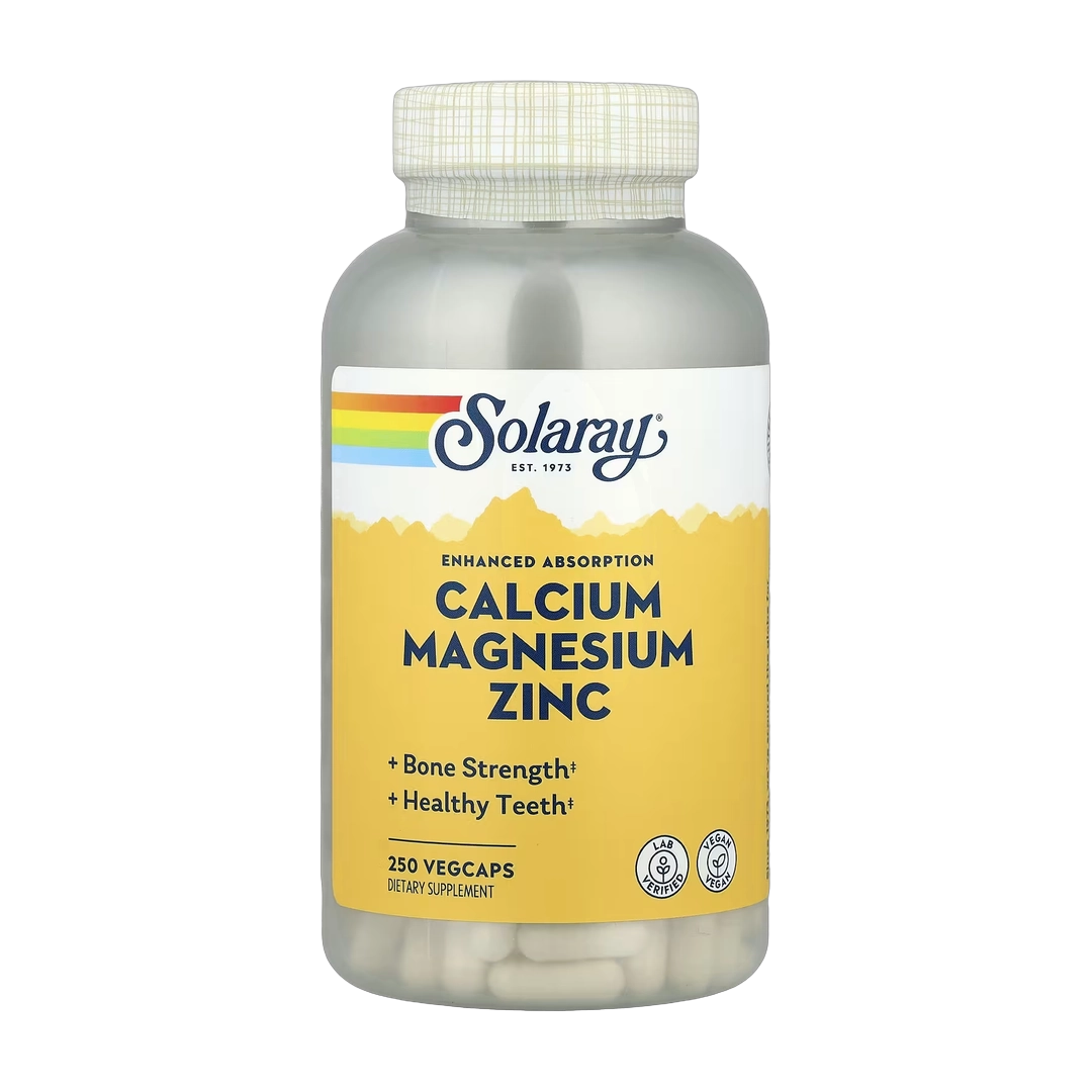 Solaray, Calcium Magnesium Zinc, 250 VegCaps