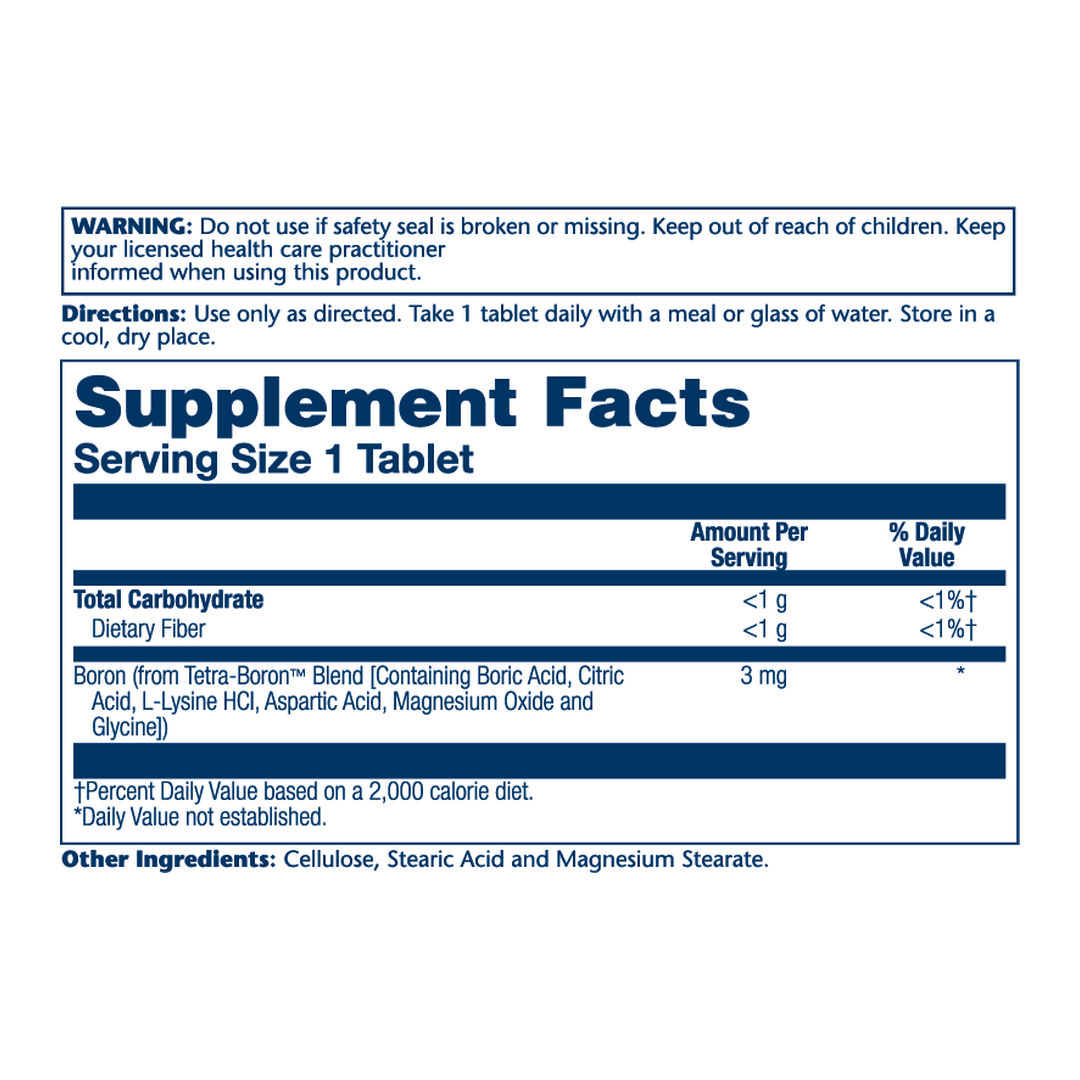 Solaray, Tetra-Boron®, 3 mg, 100 Tablets