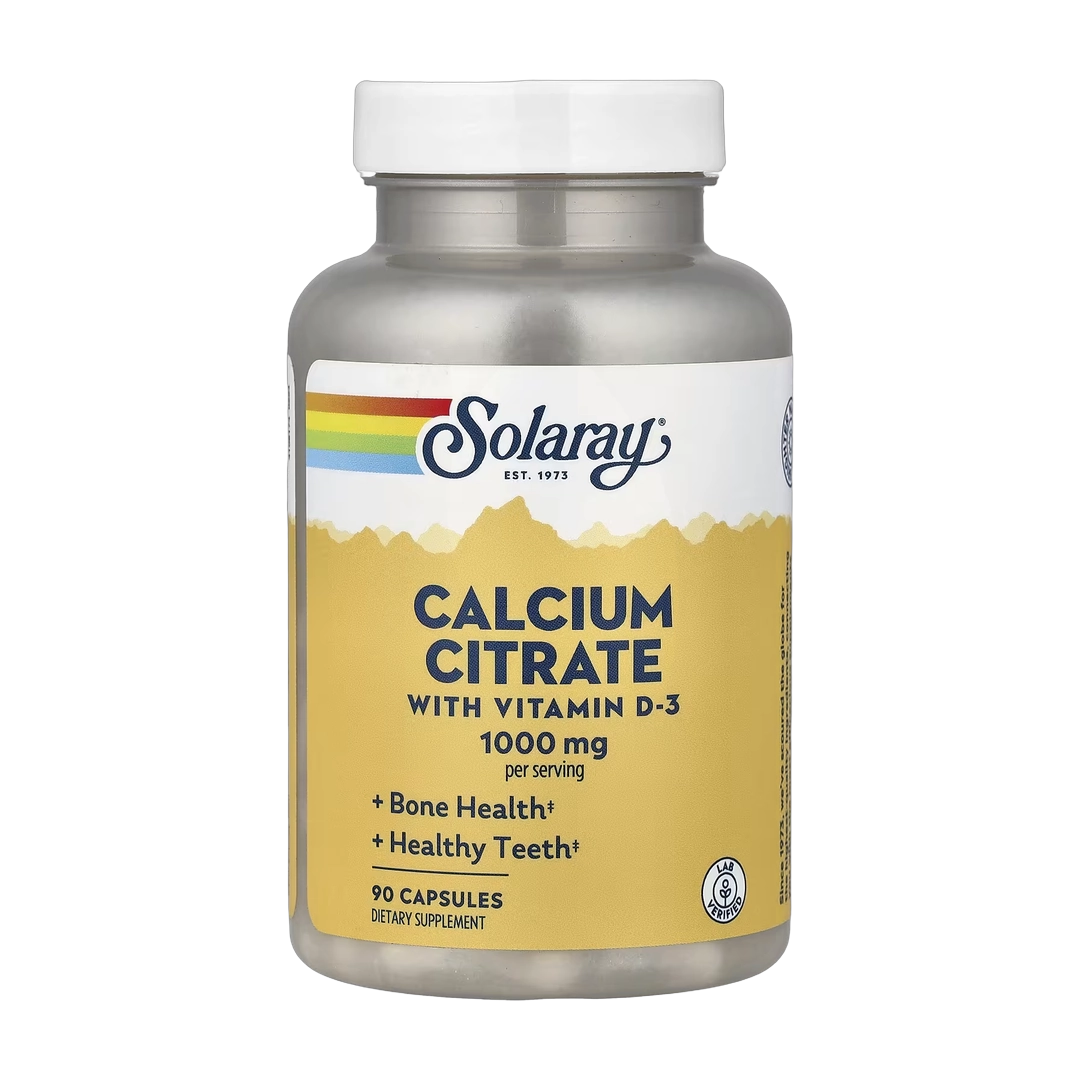 Solaray, Calcium Citrate with Vitamin D-3, 90 Capsules