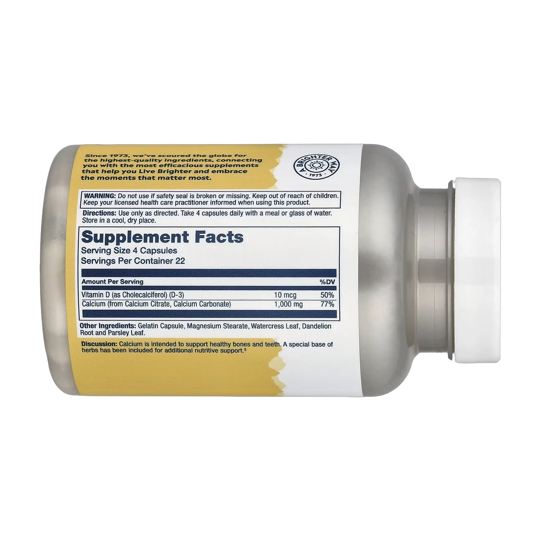Solaray, Calcium Citrate with Vitamin D-3, 90 Capsules