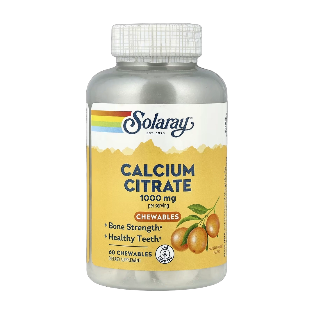 Solaray, Calcium Citrate Chewables, Natural Orange, 60 Chewables