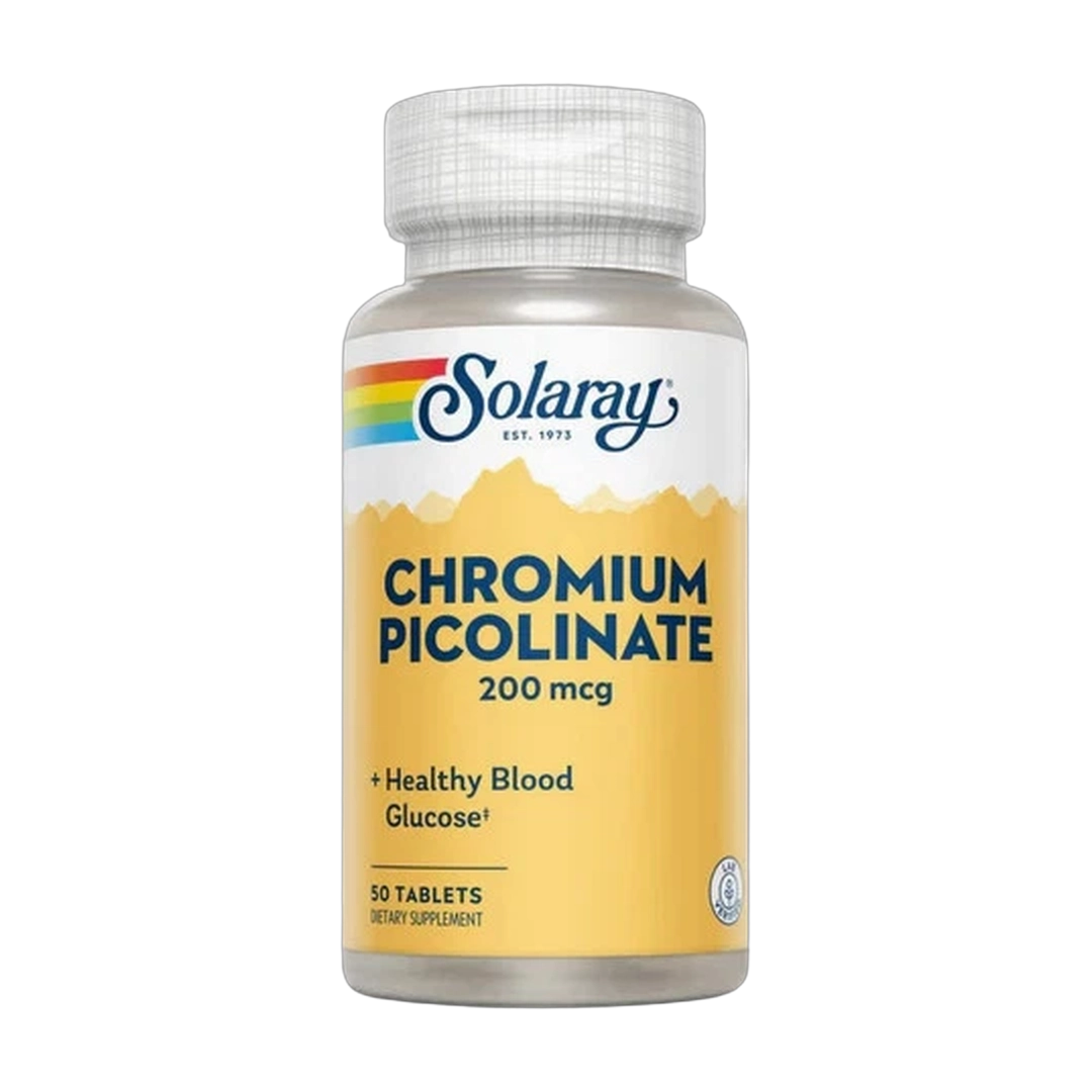 Solaray, Chromium Picolinate 200mcg, 50 Tablets