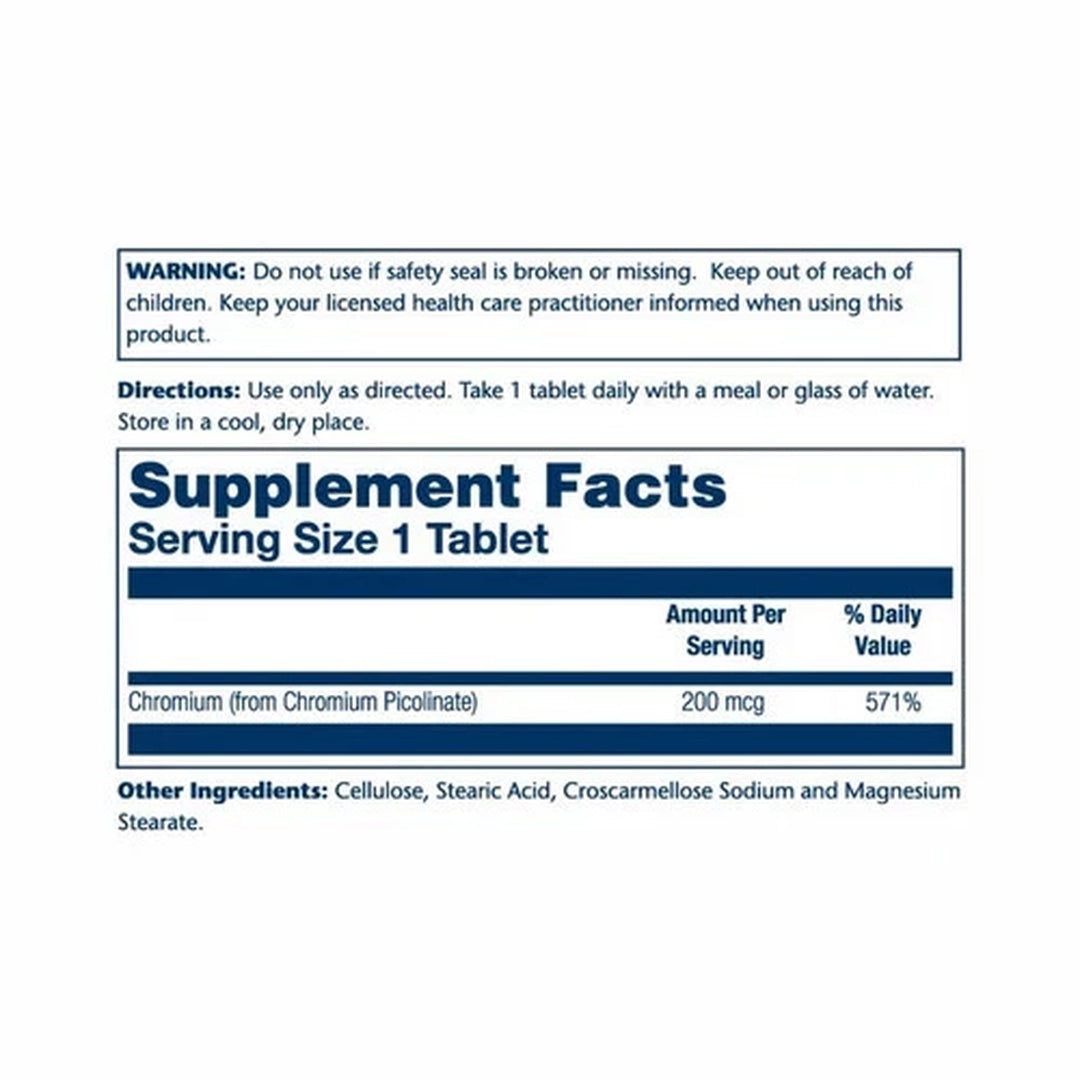 Solaray, Chromium Picolinate 200mcg, 50 Tablets