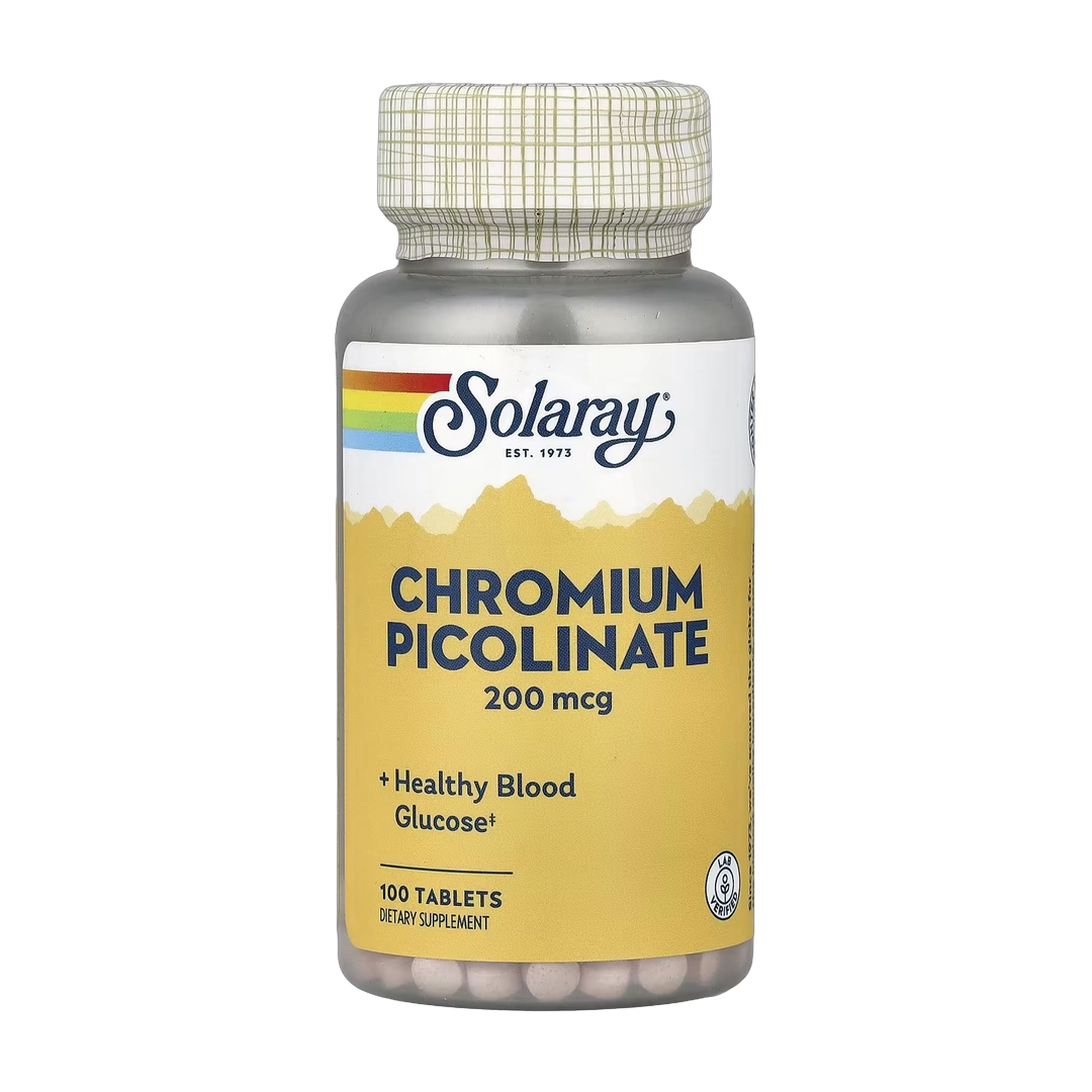 Solaray, Chromium Picolinate, 200 mcg, 100 Tablets