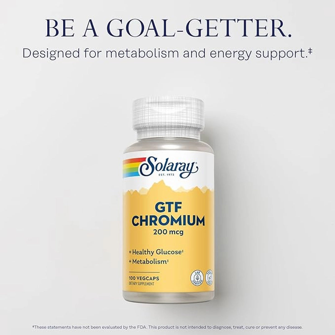 Solaray, GTF Chromium 200 mcg, 100 VegCaps