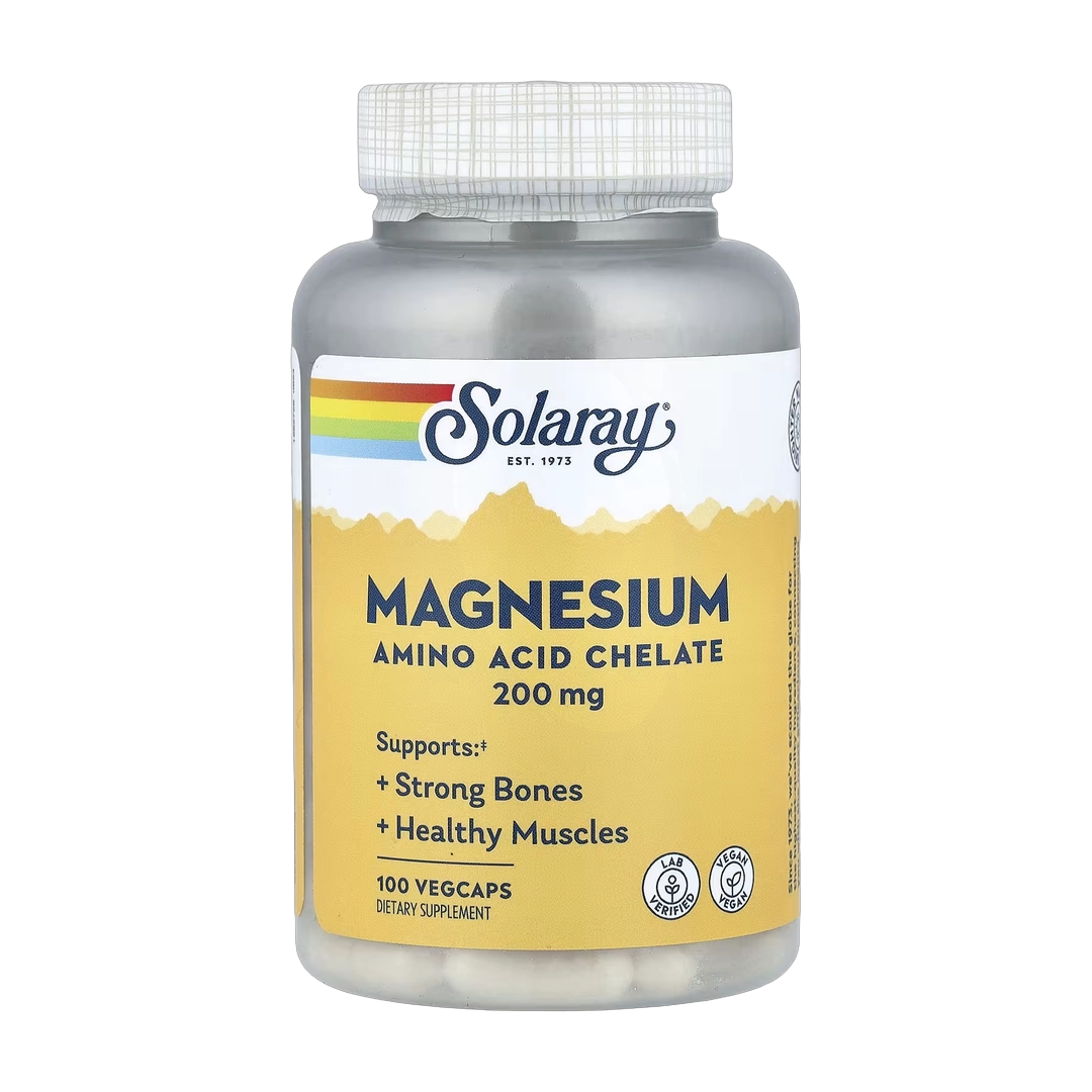Solaray, Magnesium, 200 mg, 100 VegCaps