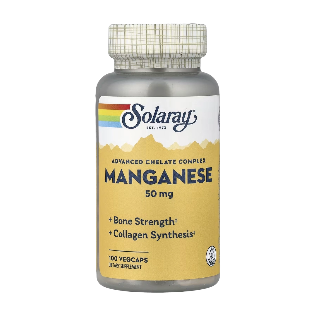 Solaray, Manganese, Advanced Chelate Complex, 50 mg, 100 VegCaps