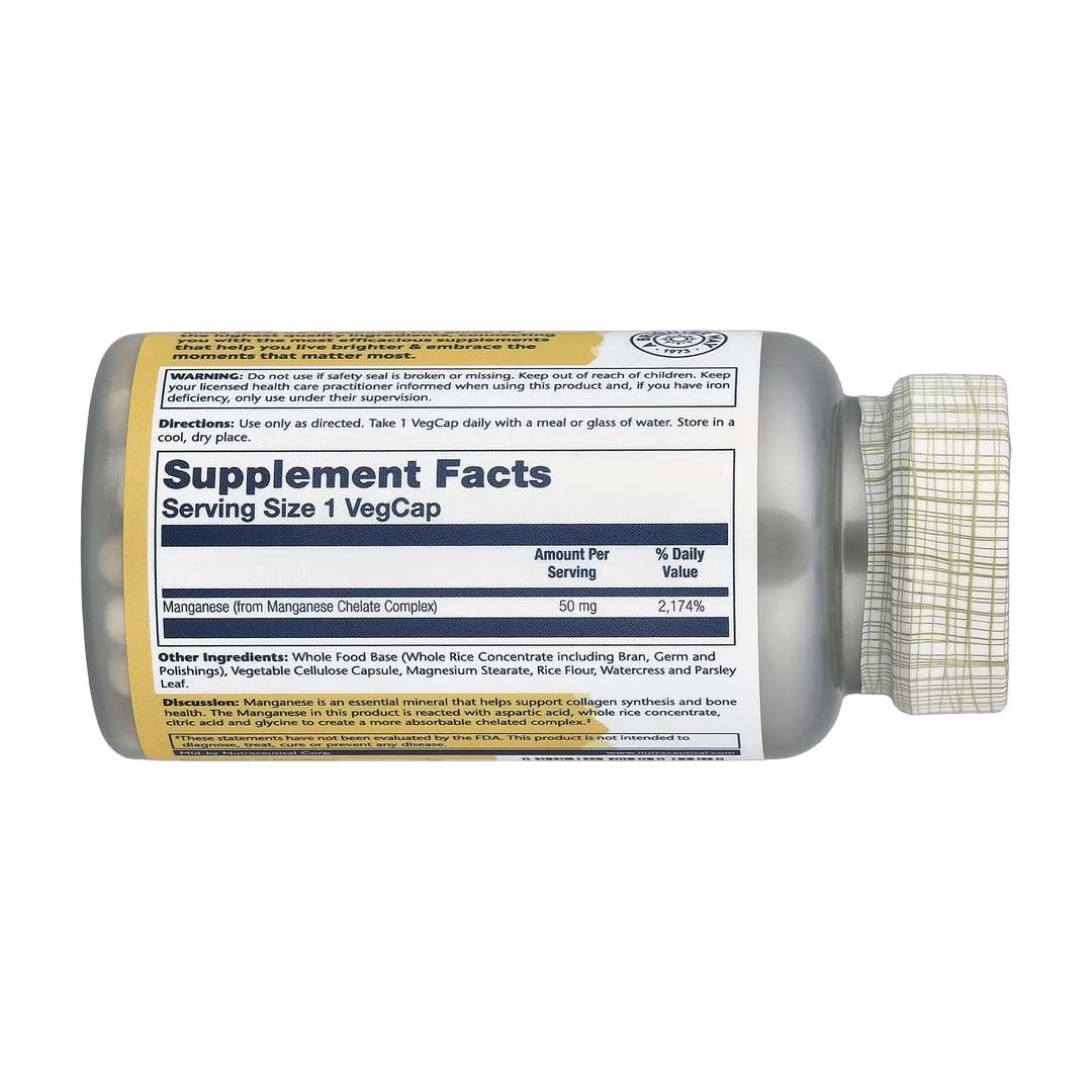 Solaray, Manganese, Advanced Chelate Complex, 50 mg, 100 VegCaps