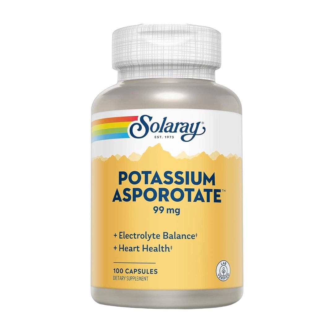 Solaray, Potassium Asporotate Chelated Supplement, 100 Capsules