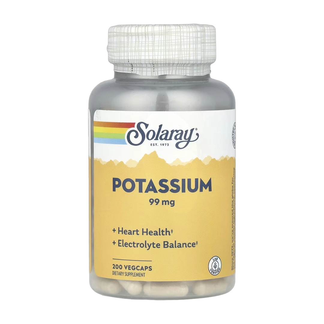 Solaray, Potassium, 99 mg, 200 VegCaps