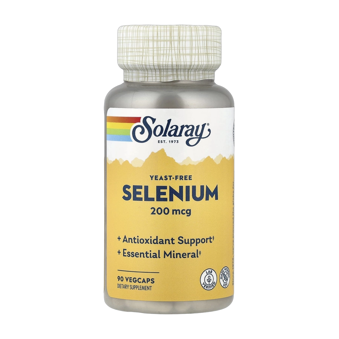 Solaray, Selenium, 200 mcg, 90 VegCaps front packaging view