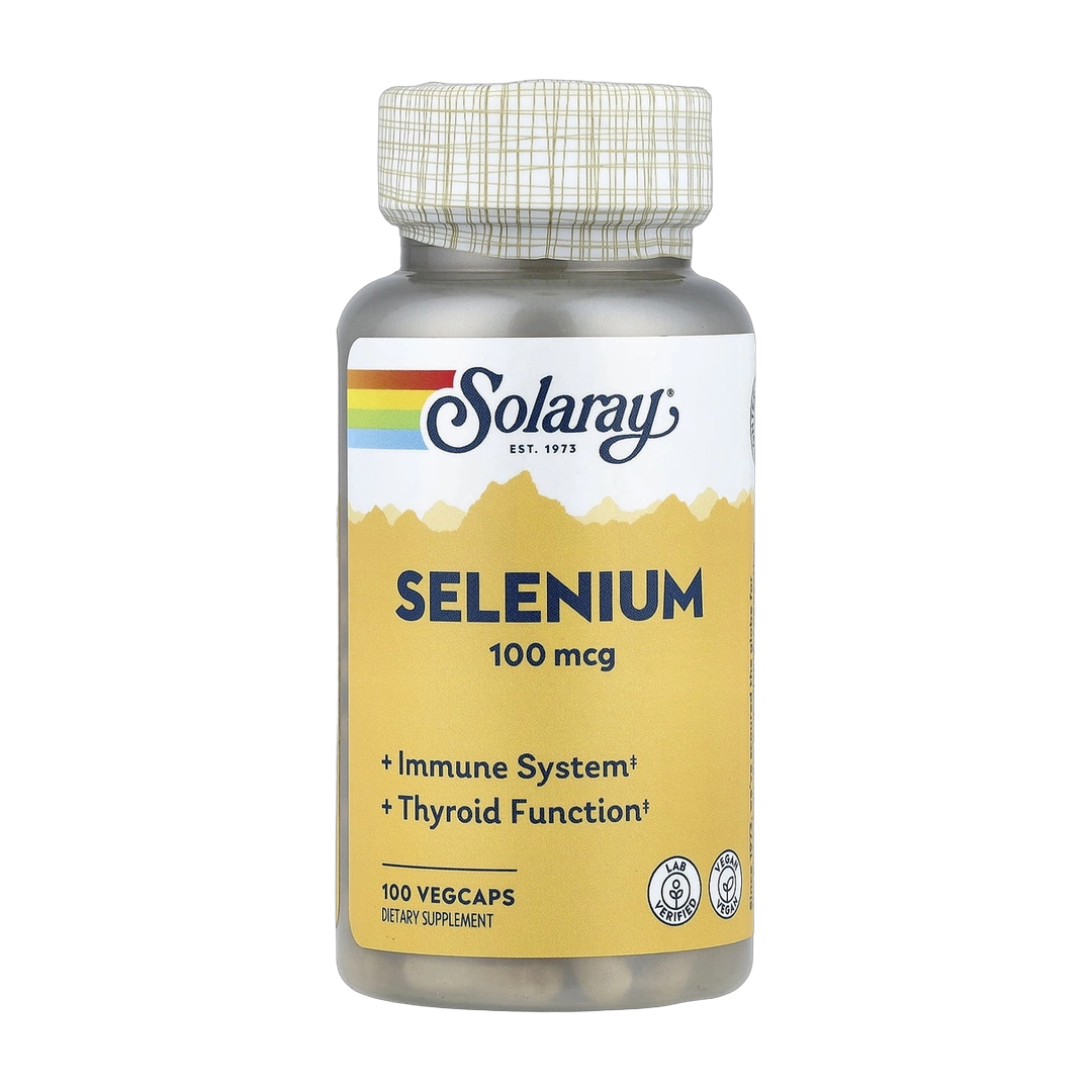 Solaray, Selenium, 100 mcg , 100 VegCaps front packaging view