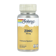 Solaray, Zinc, 50 mg, 100 VegCaps front packaging view