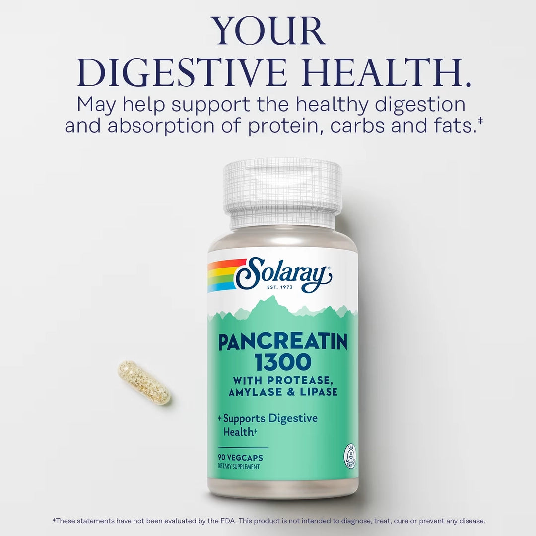 Solaray, Pancreatin 1300, 90 VegCaps