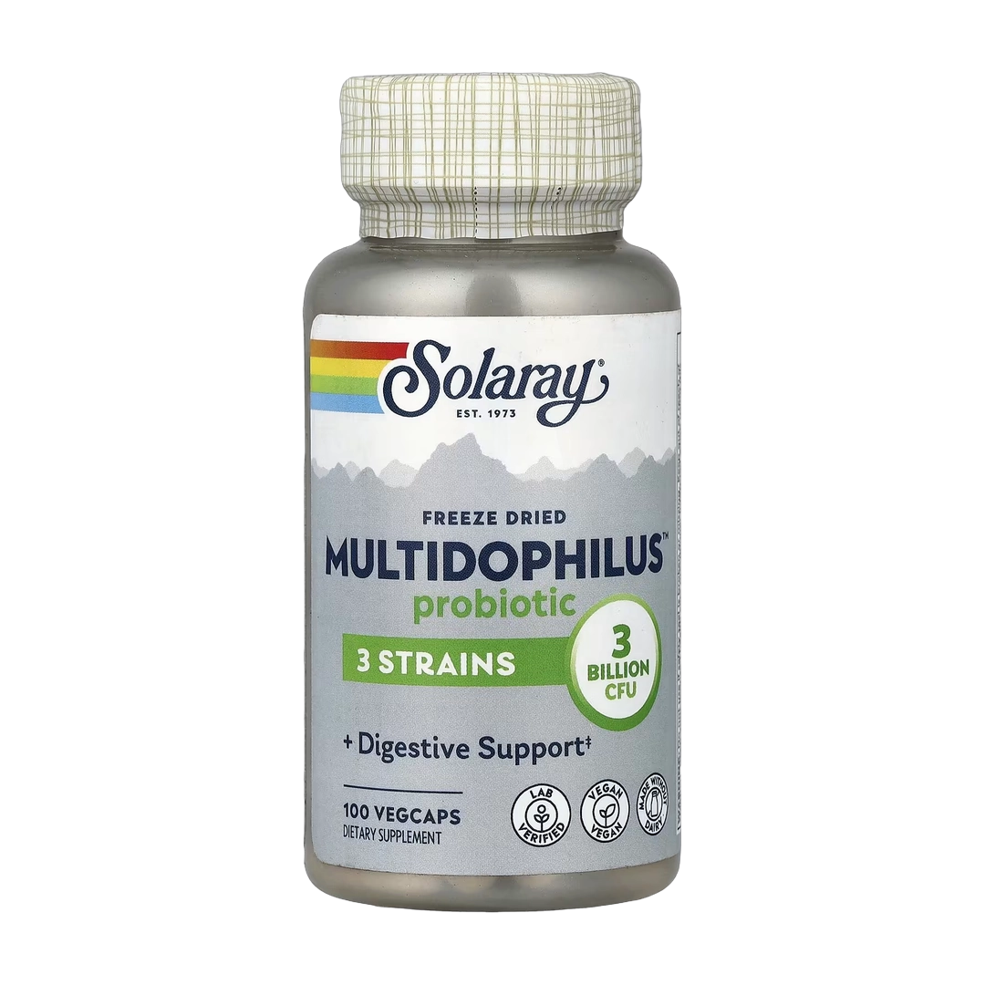 Solaray, Freeze Dried Multidophilus™ Probiotic, 3 Billion CFU, 100 VegCaps