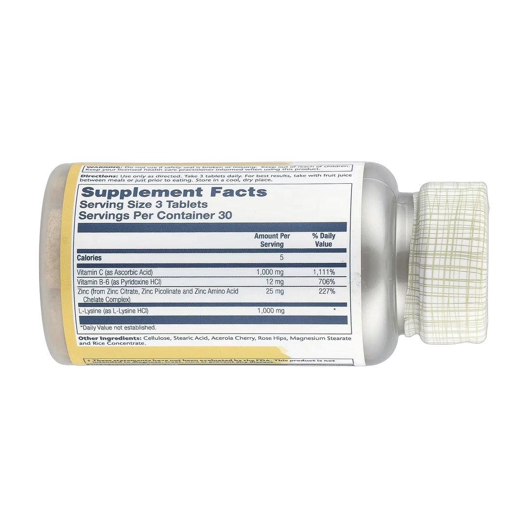 Solaray, L-Lysine, 90 Tablets