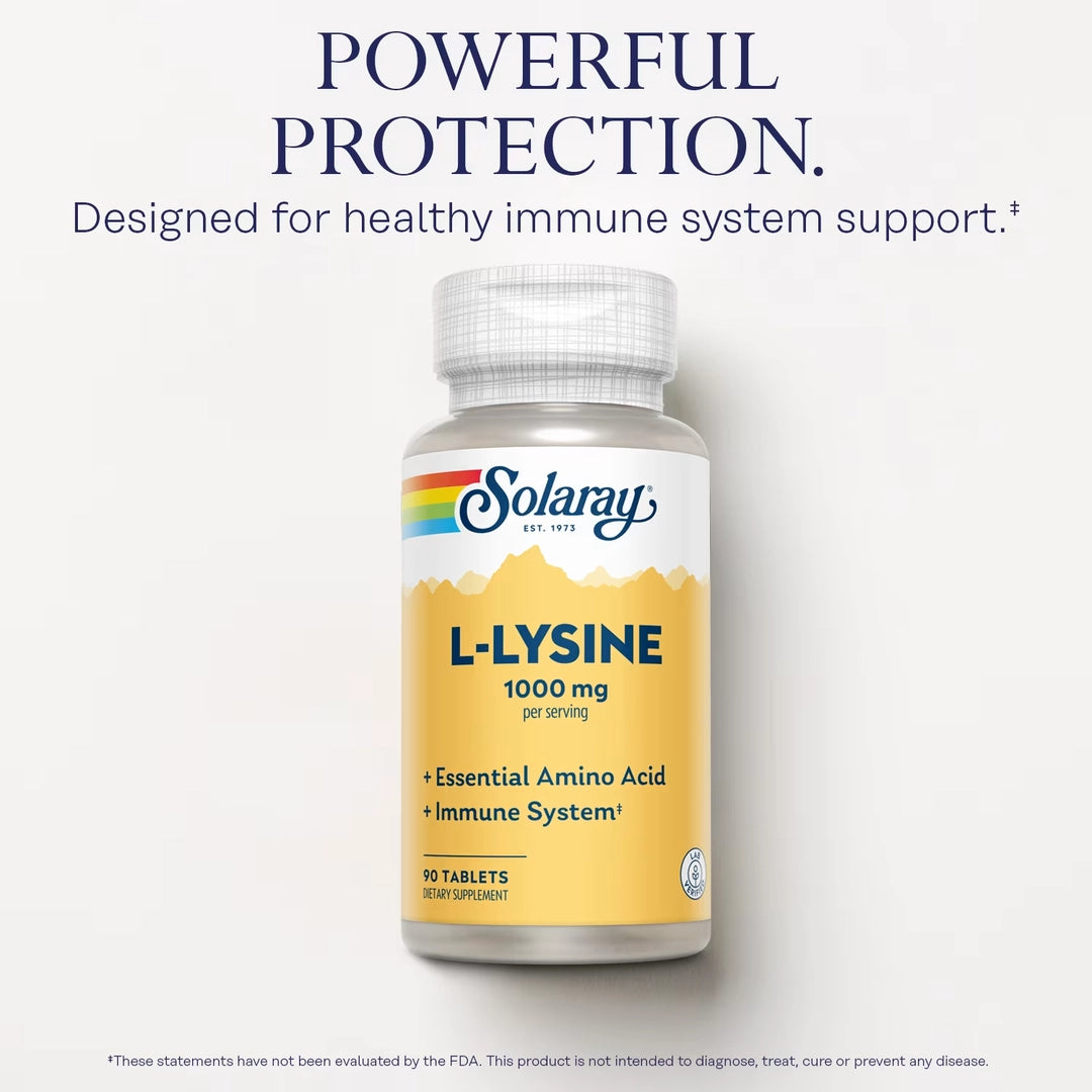 Solaray, L-Lysine, 90 Tablets