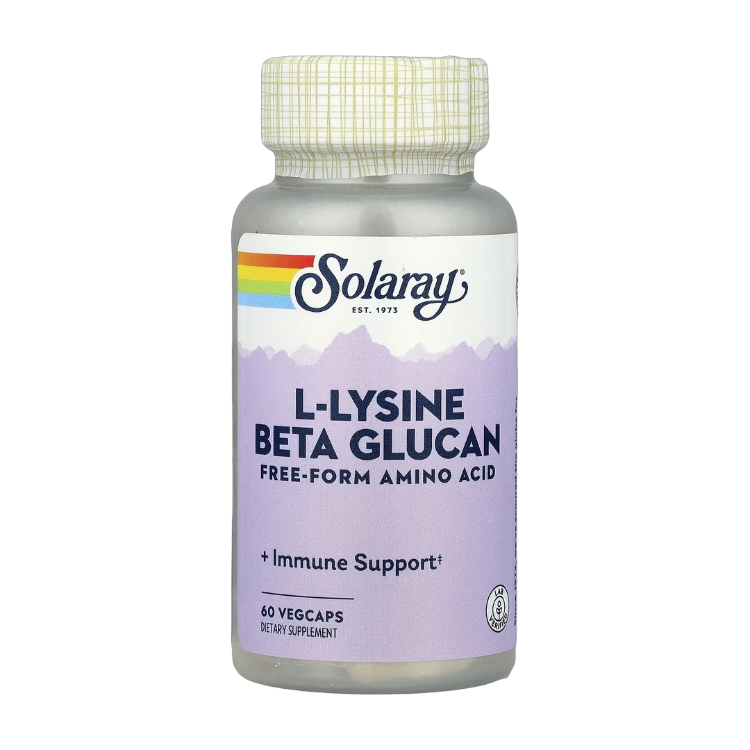 Solaray, L-Lysine Beta Glucan, 60 VegCaps