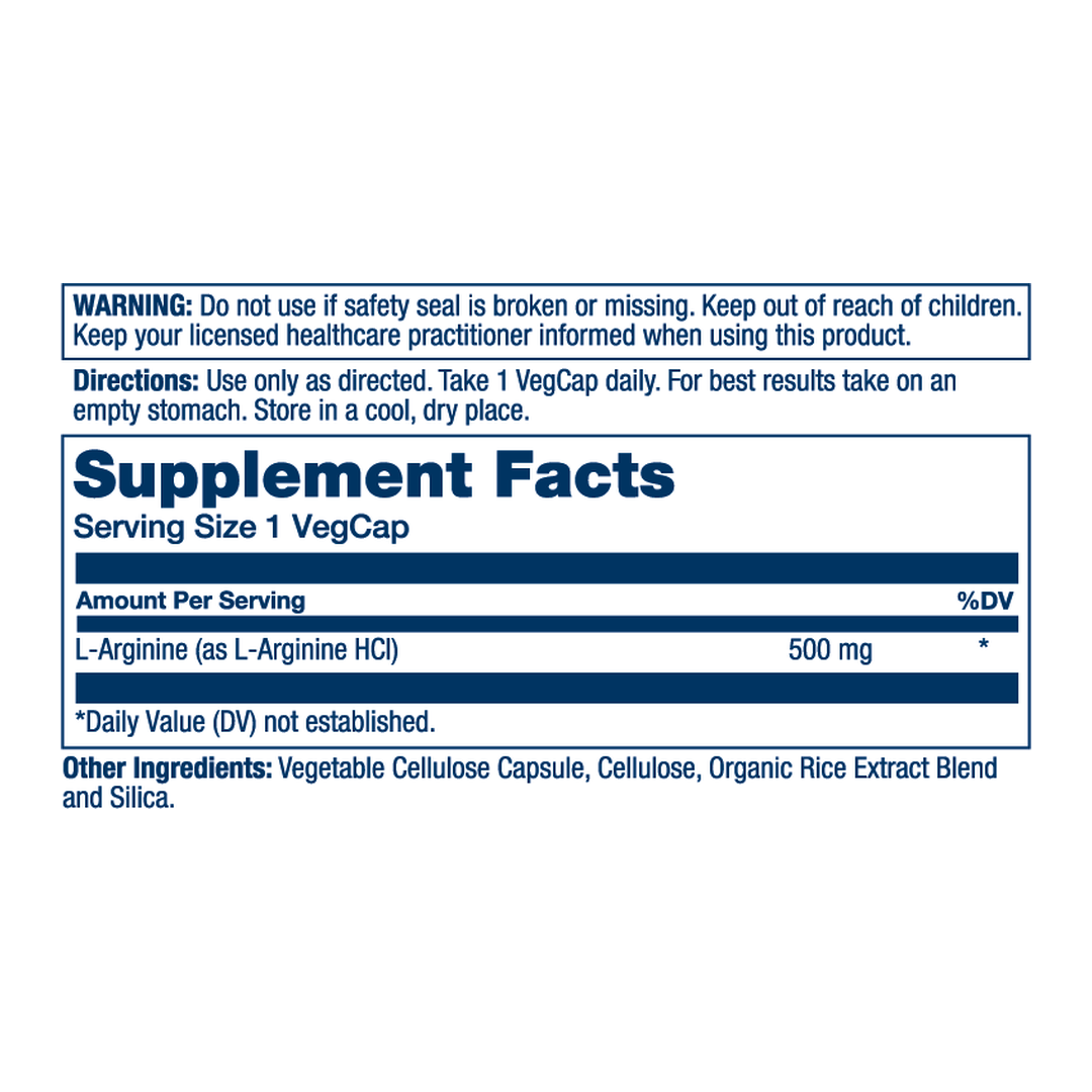 SOLARAY, L-Arginine 500 mg, 100 VegCaps