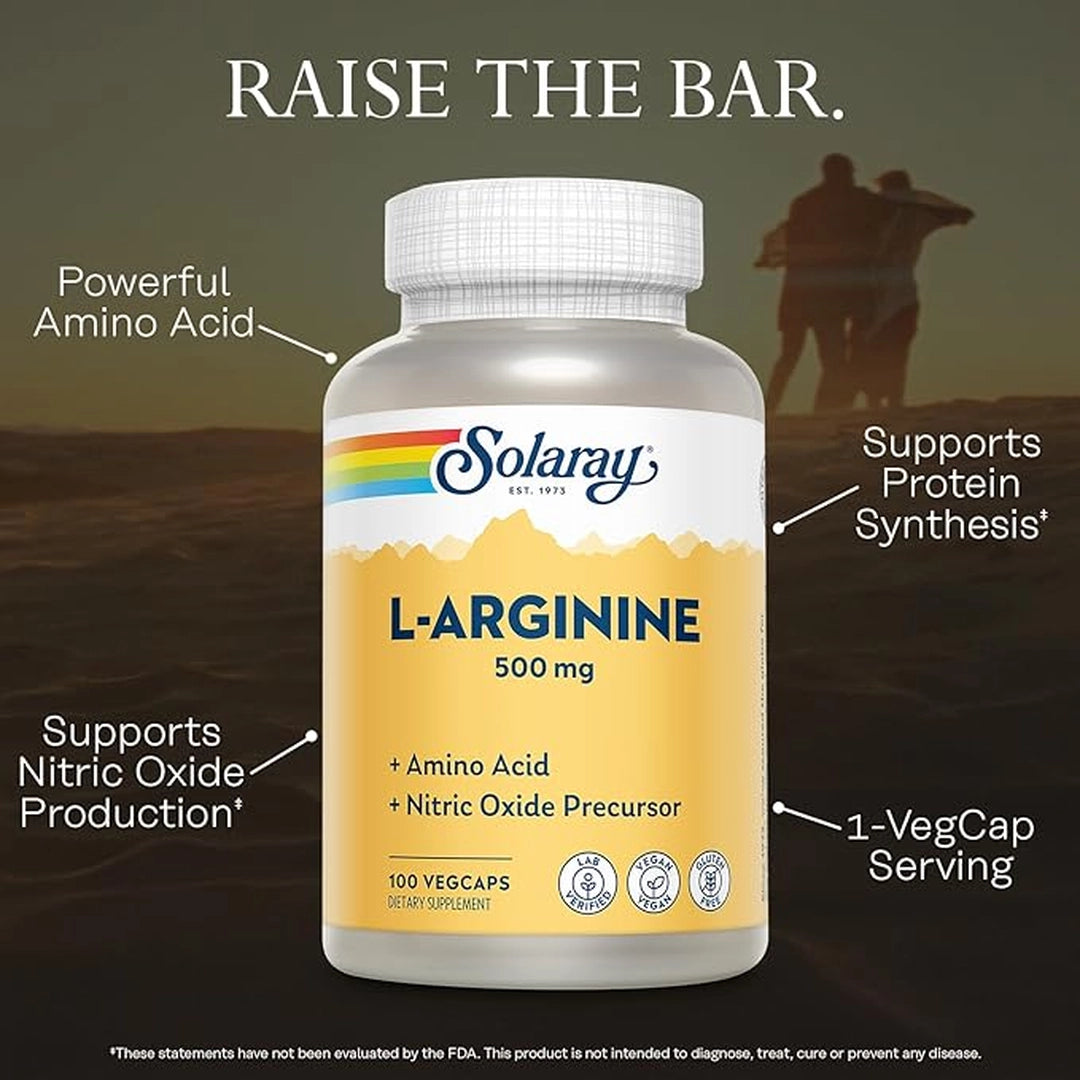 SOLARAY, L-Arginine 500 mg, 100 VegCaps
