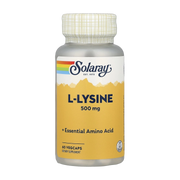 Solaray, L-Lysine, 500 mg, 60 VegCaps front packaging view