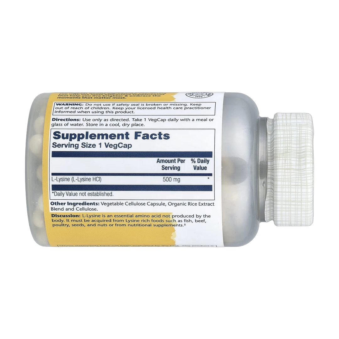 Solaray, L-Lysine, 500 mg, 120 VegCaps