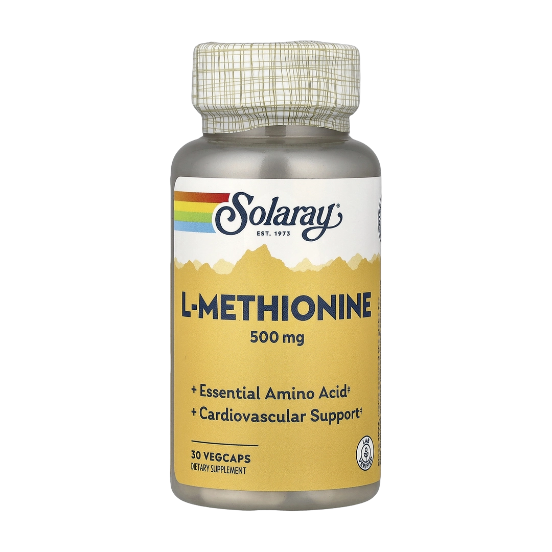 Solaray, L-Methionine, 500 mg, 30 VegCaps