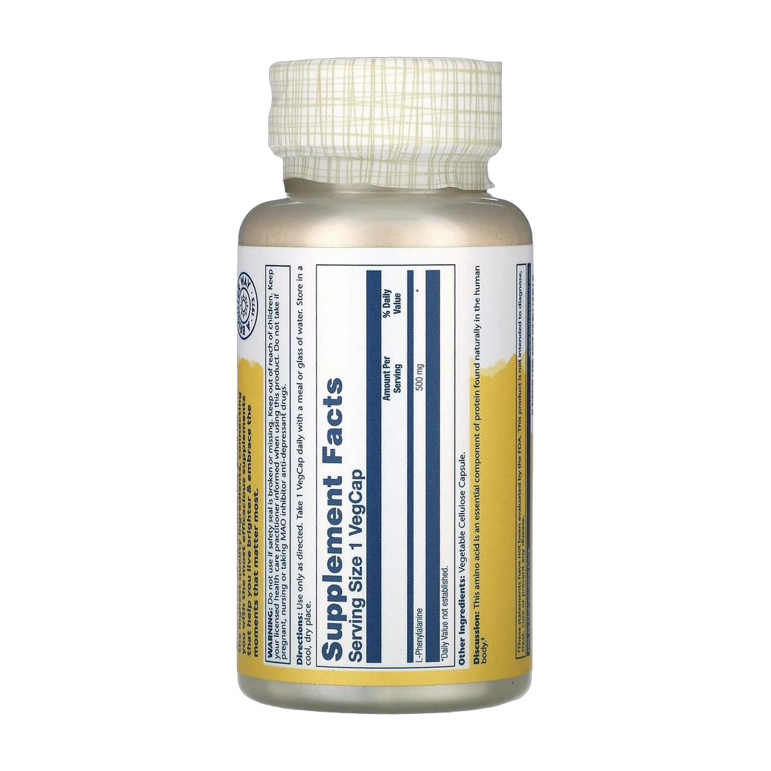 Solaray, L-Phenylalanine, 500 mg, 60 VegCaps