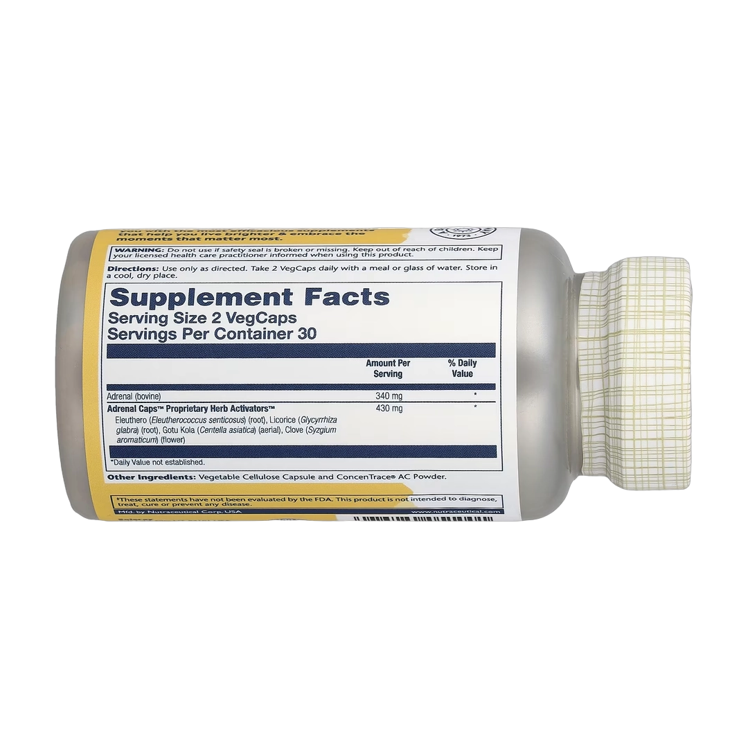Solaray, Freeze-Dried Adrenal Caps™ with Herb Activators™, 60 VegCaps