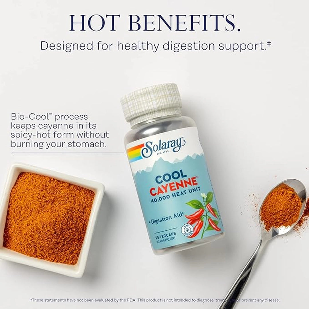 SOLARAY, Cool Cayenne 40,000 Heat Units, 90 VegCaps