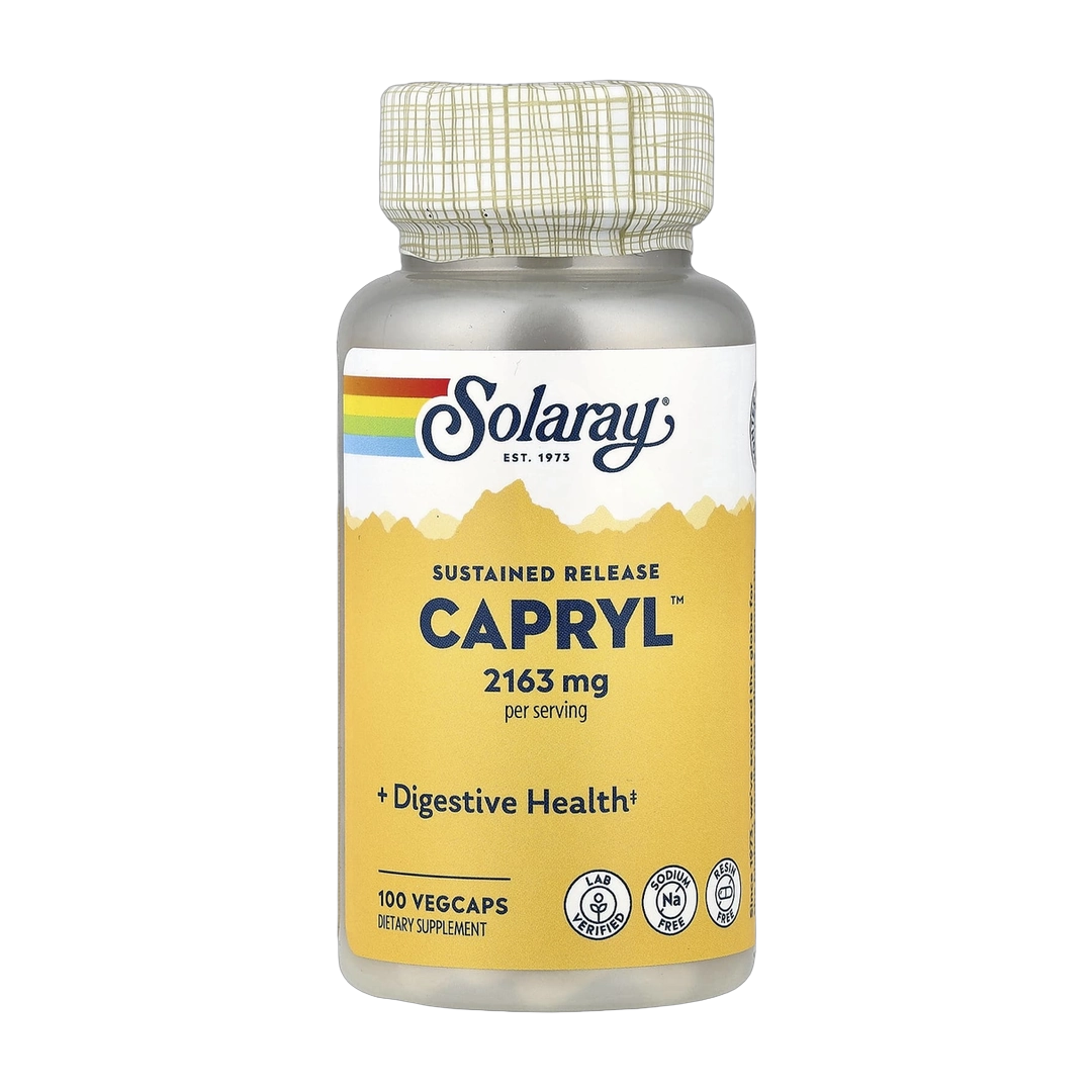 Solaray, Capryl, 100 VegCaps front packaging view