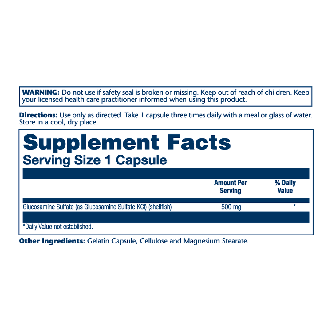 SOLARAY, Glucosamine Sulfate 500 mg, 120 Capsules