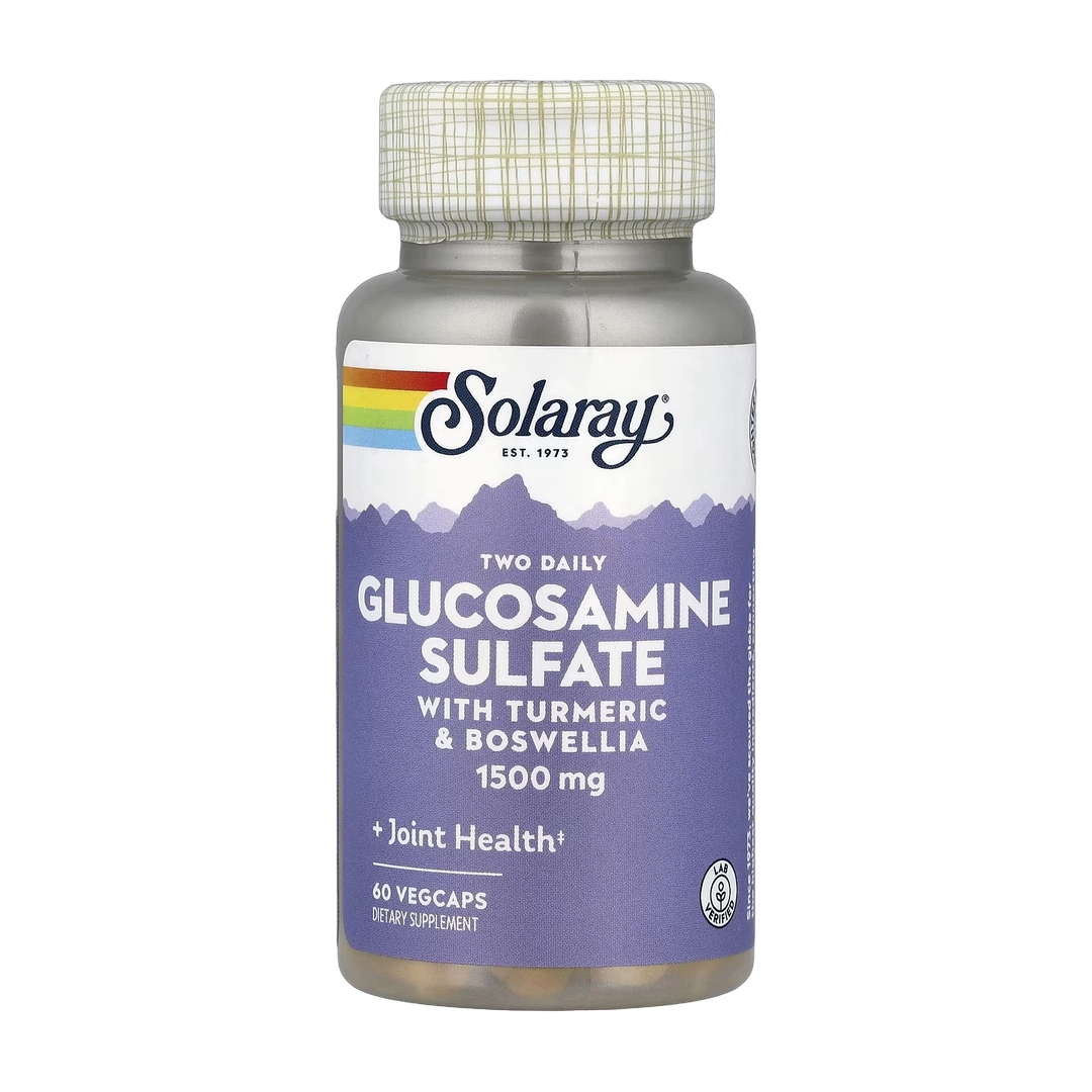 Solaray, Glucosamine Sulfate, with Turmeric & Boswellia, 60 Vegcaps