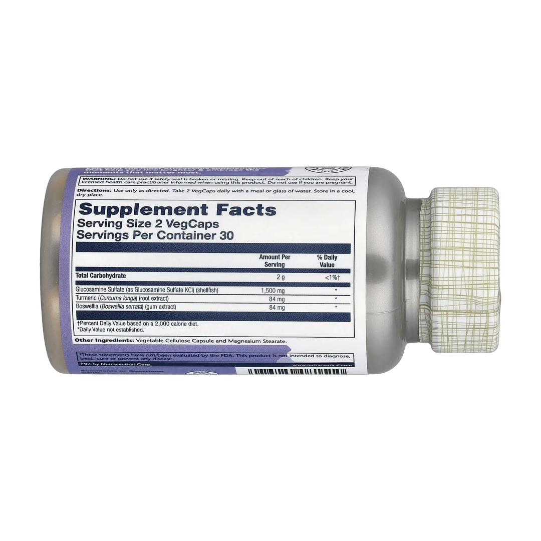 Solaray, Glucosamine Sulfate, with Turmeric & Boswellia, 60 Vegcaps