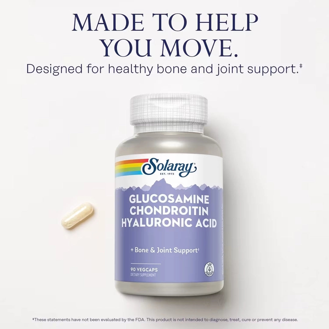 Solaray, Glucosamine Chondroitin Hyaluronic Acid, 90 VegCaps