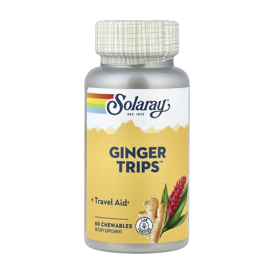Solaray, Ginger Trips™, 60 Chewables