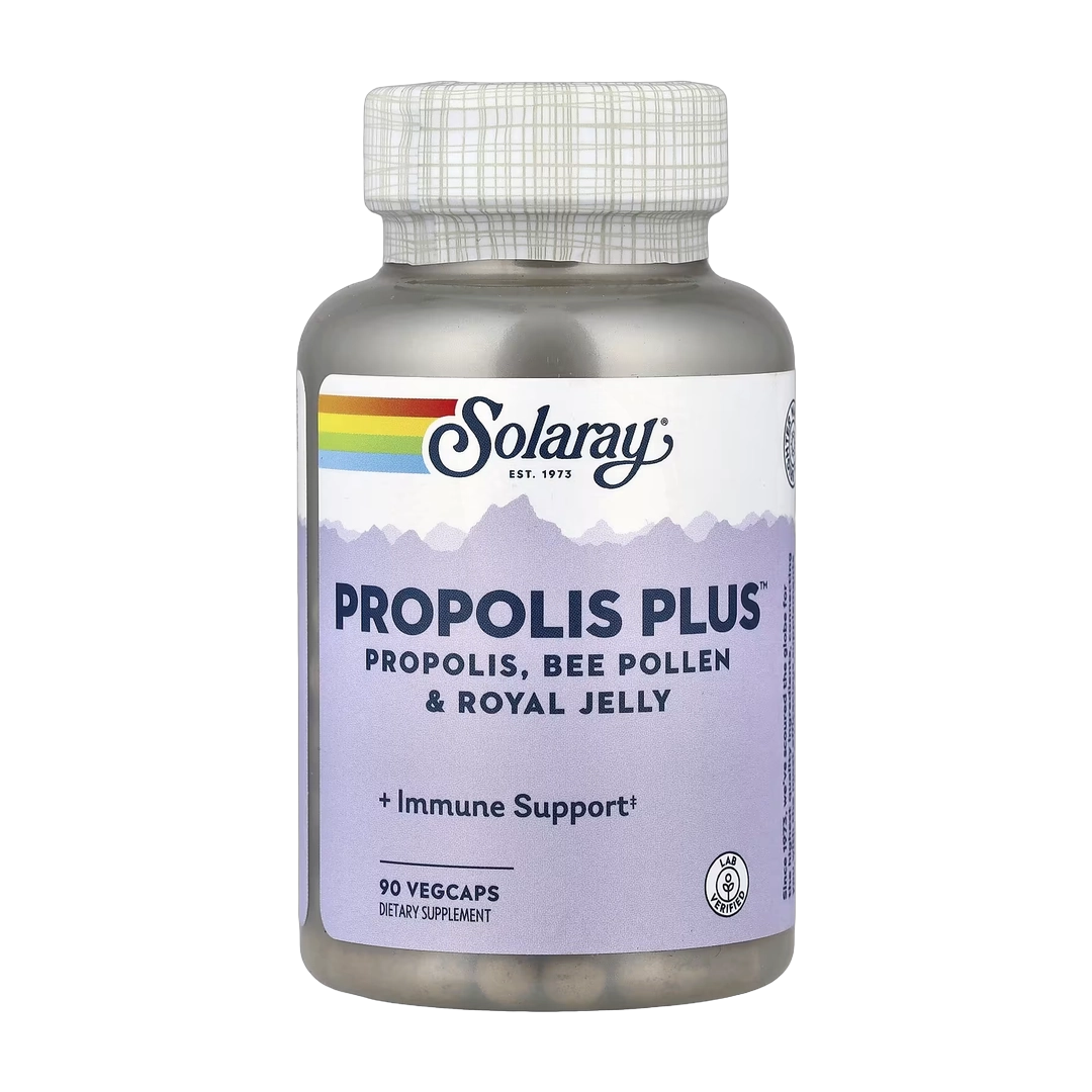 Solaray, Propolis Plus™, Propolis, Bee Pollen & Royal Jelly, 90 VegCaps