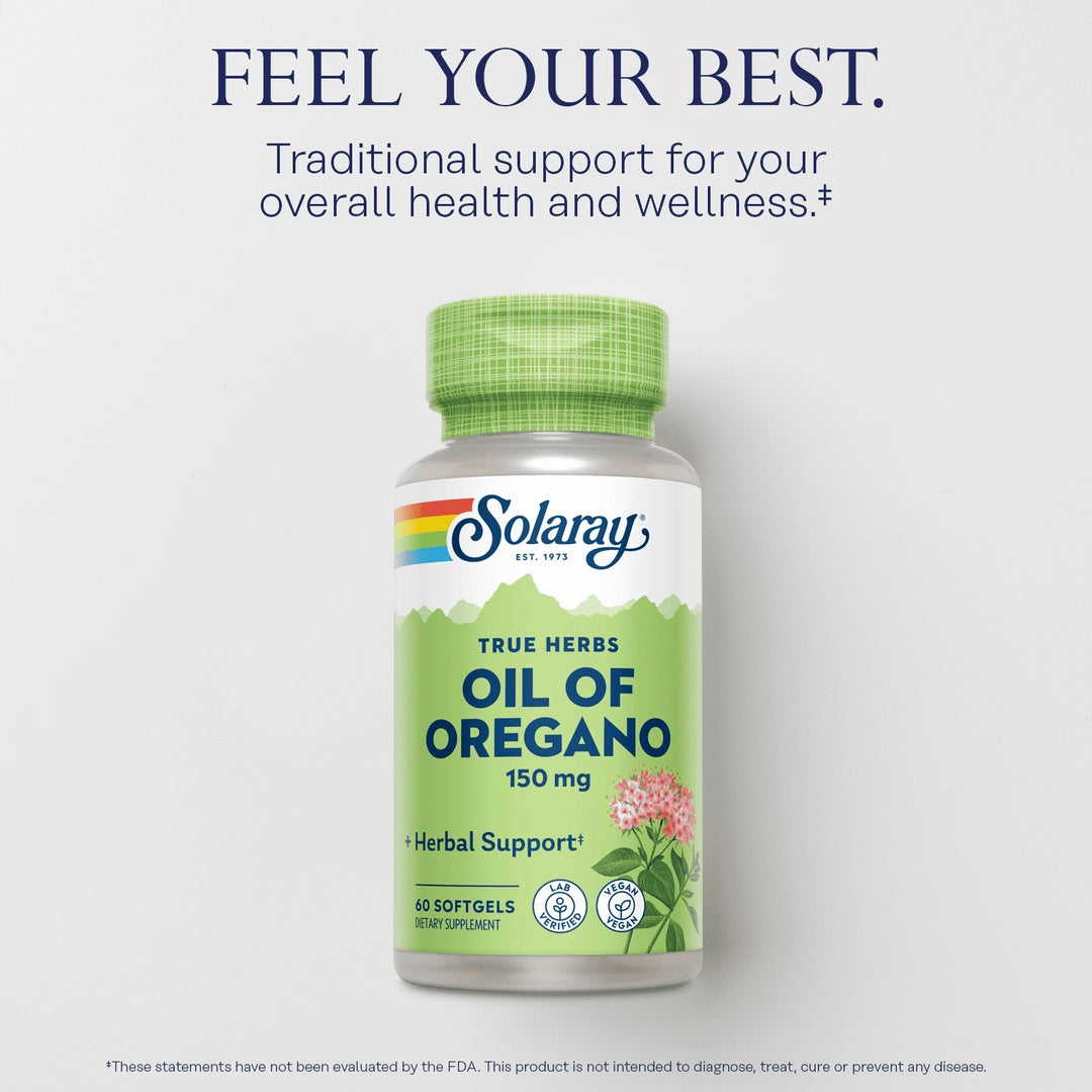 Solaray, True Herbs, Oil of Oregano, 150 mg, 60 Softgels lifestyle image